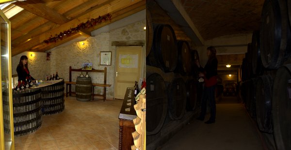 Shop and cellar of domaine de Lapeyrade.